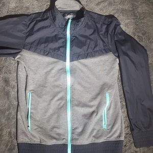 Grey and blue active sweater